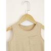 image:imageFloerns Boys 3 Pcs Sleeveless Crew Neck Pocket Casual Solid Tank TopDusty Blue