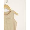 image:imageFloerns Boys 3 Pcs Sleeveless Crew Neck Pocket Casual Solid Tank TopDusty Blue