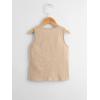 image:imageFloerns Boys 3 Pcs Sleeveless Crew Neck Pocket Casual Solid Tank TopGreen Beige