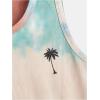 image:imageFloerns Boys Tie Dye Sleeveless Tank Top Crewneck Hawaiian Tree Print ShirtsWhite Blue
