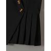 image:imageFloerns Girls 2 Piece Outfit Elegant V Neck Button Up Suit Vest with Wide Leg Pants SetBlack