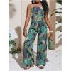 image:imageFloerns Girls 2 Piece Outfit Hawaiian Tropical Crop Cami Tops and Boho Pants SetDark Blue