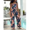 image:imageFloerns Girls 2 Piece Outfit Hawaiian Tropical Crop Cami Tops and Boho Pants SetDeep Blue