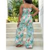 image:imageFloerns Girls 2 Piece Outfit Hawaiian Tropical Crop Cami Tops and Boho Pants SetLight Blue