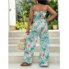 image:imageFloerns Girls 2 Piece Outfit Hawaiian Tropical Crop Cami Tops and Boho Pants SetLight Blue