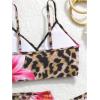 image:imageFloerns Girls 3 Piece Cute Cherry Print Swimsuit Ruched Drawstring Bathing Suit with Cover UpFloral Leopard
