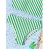 image:imageFloerns Girls Bikini Set Striped Scoop Neck Swimsuit Vacation 2 Piece Bathing SuitGreen