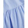 image:imageFloerns Girls Boho Floral Print High Waist Flare Hem Summer Long SkirtBlue and White Striped