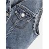 image:imageFloerns Girls Button Down Denim Vest V Neck Sleeveless Asymmetrical Jean JacketDeep Blue