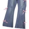 image:imageFloerns Girls Casual Ripped Frayed Split Hem Flare Bell Bottom Jeans Denim PantsMedium Wash