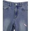 image:imageFloerns Girls Casual Ripped Frayed Split Hem Flare Bell Bottom Jeans Denim PantsMedium Wash