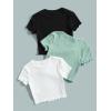 image:imageFloerns Girls Casual TShirtBlack Green