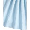 image:imageFloerns Girls Cold Shoulder Ruffle Trim Short Sleeve Belted A Line Midi DressBlue Sky