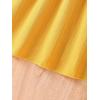 image:imageFloerns Girls Cold Shoulder Ruffle Trim Short Sleeve Belted A Line Midi DressYellow
