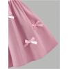 image:imageFloerns Girls Cute Bow A Line Dress Sleeveless Birthday Princess Cami DressesPink