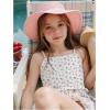 image:imageFloerns Girls Cute Bow Print Camisole Tops Ruched Sleeveless Spaghetti Strap TopWhite Floral