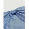 image:imageFloerns Girls Cute Bow Strapless Denim Tube Top Zipper Back Sleeveless Y2k BandeauMedium Wash