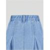 image:imageFloerns Girls Cute Bowknot Pleated Skirt Elastic Waist Casual Denim SkirtMedium Wash