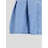 image:imageFloerns Girls Cute Bowknot Pleated Skirt Elastic Waist Casual Denim SkirtMedium Wash