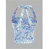 image:imageFloerns Girls Eyelet Embroidery Sleeveless Halter Vest Solid Ruched Crop Tank TopBlue