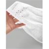 image:imageFloerns Girls Eyelet Embroidery Sleeveless Halter Vest Solid Ruched Crop Tank TopWhite