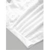 image:imageFloerns Girls Eyelet Embroidery Sleeveless Halter Vest Solid Ruched Crop Tank TopWhite