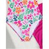 image:imageFloerns Girls Floral Print One Piece Swimsuit Ruffle Bathing Suit with Beach Cover Up SkirtPink Multi