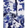 image:imageFloerns Girls Floral Print Sleeveless Ruched Ruffle Hem A Line Cami Short DressBlue B