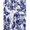 image:imageFloerns Girls Floral Print Sleeveless Ruched Ruffle Hem A Line Cami Short DressBlue B