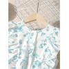 image:imageFloerns Girls Floral Print Sleeveless Ruffle Trim Belted Pants JumpsuitLight Blue