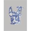 image:imageFloerns Girls Floral Print Tie Shoulder Camisole Sleeveless Vacation Cami TopsBlue