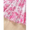 image:imageFloerns Girls Floral Smock Sleeveless Ruffled Dresses Layered Camisole Summer DressHot Pink