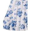 image:imageFloerns Girls Floral Tie Shoulder Cami Midi Dress Sleeveless Summer Beach DressesBlue and White