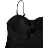 image:imageFloerns Girls Gingham Print Ruched Cut Out Knot Front One Piece SwimsuitBlack