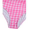 image:imageFloerns Girls Gingham Print Ruched Cut Out Knot Front One Piece SwimsuitHot Pink