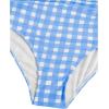 image:imageFloerns Girls Gingham Print Ruched Cut Out Knot Front One Piece SwimsuitPale Blue