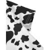 image:imageFloerns Girls Summer Print Short Sleeve Round Neck Crop Tops Tee ShirtsBlack White Cow