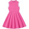 image:imageFloerns Girls Summer Tennis Dress Sleeveless A Line Button Front Cute Shirt DressesPink