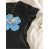 image:imageFloerns Girls Y2K Floral Graphic T Shirt Casual Short Sleeve Crew Neck Cute Summer TopsBlack