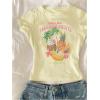 image:imageFloerns Girls Y2K Floral Graphic T Shirt Casual Short Sleeve Crew Neck Cute Summer TopsYellow Fruit