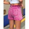 image:imageFloerns Girls Y2k High Waist Denim Skorts Button Up Asymmetrical Hem Skirt ShortsPink