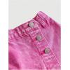 image:imageFloerns Girls Y2k High Waist Denim Skorts Button Up Asymmetrical Hem Skirt ShortsPink