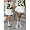 image:imageFloerns Girls Y2k Number Jersey Shirts V Neck Lace Streetwear Hip Hop T ShirtsWhite