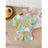 image:imageFloerns Toddler Girls 2 Piece Cute Outfit Short Sleeve Floral T Shirts with Shorts SetGreen