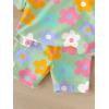 image:imageFloerns Toddler Girls 2 Piece Cute Outfit Short Sleeve Floral T Shirts with Shorts SetGreen