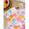 image:imageFloerns Toddler Girls 2 Piece Cute Outfit Short Sleeve Floral T Shirts with Shorts SetPink Multi