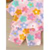 image:imageFloerns Toddler Girls 2 Piece Cute Outfit Short Sleeve Floral T Shirts with Shorts SetPink Multi