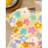 image:imageFloerns Toddler Girls 2 Piece Cute Outfit Short Sleeve Floral T Shirts with Shorts SetYellow