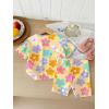 image:imageFloerns Toddler Girls 2 Piece Cute Outfit Short Sleeve Floral T Shirts with Shorts SetYellow