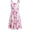 image:imageFloerns Girls Floral Tie Shoulder Cami Midi Dress Sleeveless Summer Beach DressesHot Pink